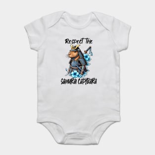 Respect the Samurai Capybara Baby Bodysuit